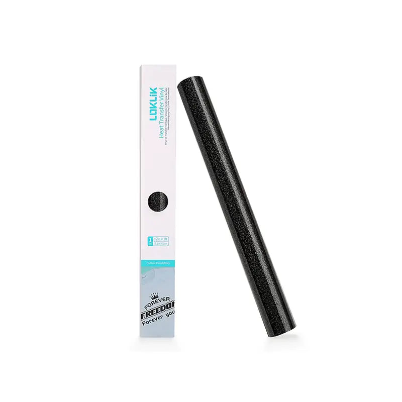Vinil termotransferabil cu sclipici – Negru – 30,5 x 90 cm