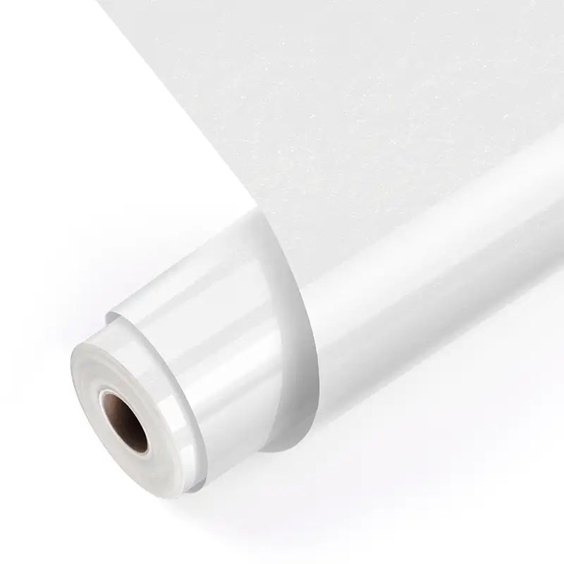 Vinil termotransferabil cu sclipici – Alb – 30,5 x 90 cm