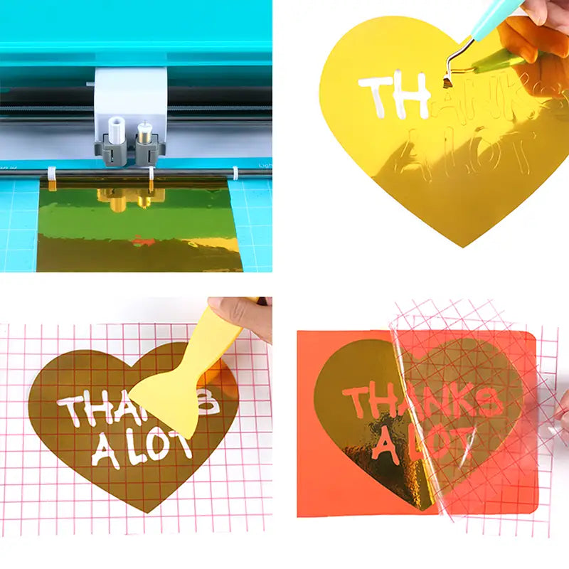 Folie vinilică metalizată cu efect de oglindă, cu adeziv permanent – Auriu – 30,5 x 180 cm