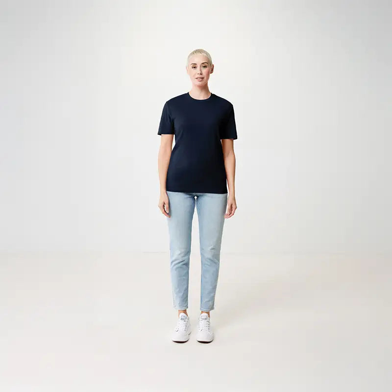 Tricou Bryce din bumbac reciclat, culoare bleumarin